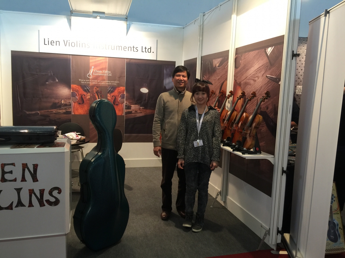 Lien Violins booth at Musikmesse Frankfurt 2015