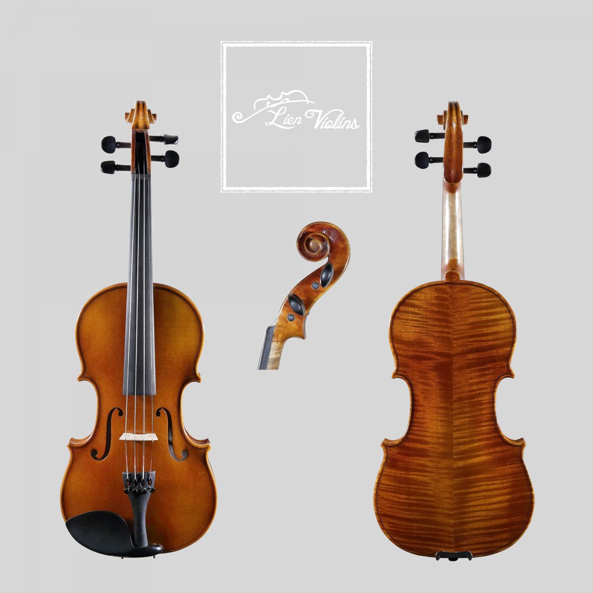 Lien Violins Professional C Violin & Viola Lien Violins Professional C violin, showing front, back and scroll views