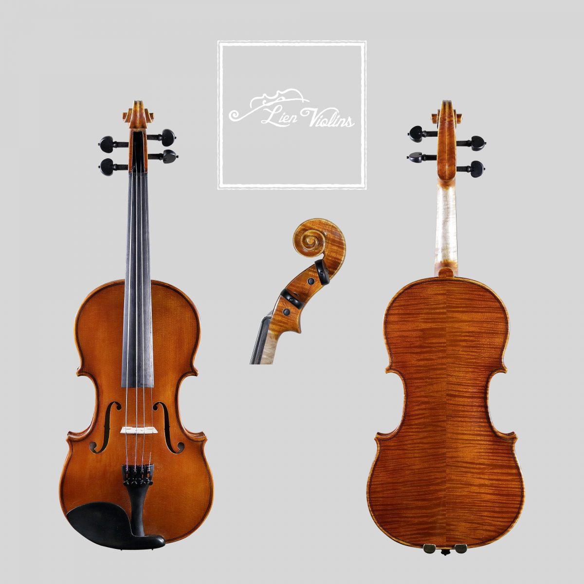 Lien Violins Professional A Violin & Viola Lien Violins Professional A violin, showing front, back and scroll views