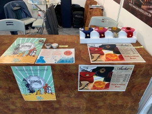 Violins, bows and accessories displayed by Lien Violins at Music China 2019
