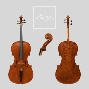 David Lien Workshop ConcertMaster cello, front, back and scroll views David Lien Workshop ConcertMaster cello, front, back and scroll views