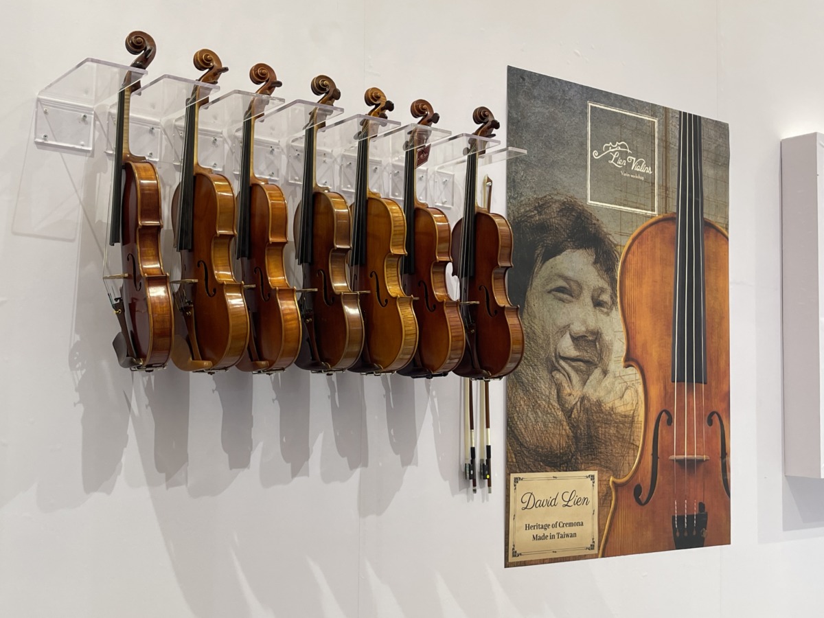 David Lien Taiwan Workshop violins displayed at Music China 2023