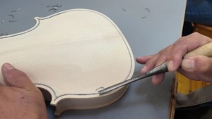 Scroll, F-Hole and Purfling Work