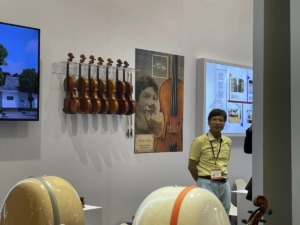 David Lien at the Lien Violins booth during Music China 2023