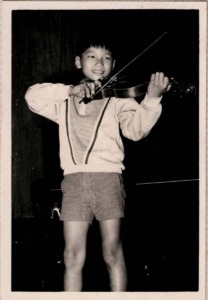 David has been learning to play the violin since he was a child.