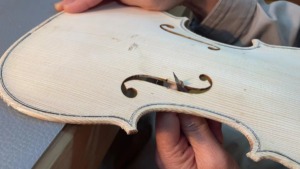 Scroll, F-Hole and Purfling Work